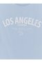 Blue Crew Neck Los Angeles Printed Girls' Tank Top - 3