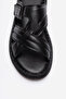 Men's Cross-Strapped Slippers Real Leather Dc 1143 Black - 2