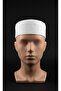 White Quilted Elif Vav Embroidered Patterned Prayer Cap (Number 1) Children's Prayer Cap - 3