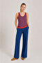 Coral Blue Striped Women's Tank Top