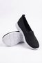 Women's Black and White Knitwear Comfortable Daily Walking Mother's Shoes Lightweight Loafer Flexible Casual Sneaker - 7