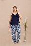 Plus Size Printed Patterned Pocketed Short Sleeve Pajama Set