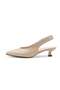 Vega Skin Color Short Heeled Women's Shoes - 5