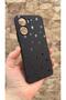 Realme 10 Compatible Mini Black Star Patterned Silicone Shock Absorbing Classic Protected Rubber Case - 3