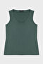 Green Thick Strap Knitwear Women's Undershirt - 2