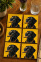Cool Dog Design Modern Set of 6 Coasters - Uv Printing Mdf - 10X10 cm