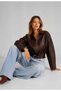 New Season Faux Oversized Bomber Leather Jacket - 2