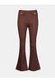 Pantaloni bootcut maro de damă - 6
