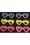 Phosphorescent Heart Glasses 12 Pieces – 80S 90S Party Style - 3