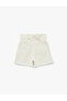 Cotton Pocketed High Waist Denim Shorts - 5