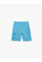 Basic Shorts with Flap Pockets and Elastic Waistband - 3