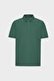 Non-Curling Pique Polo Collar Men's Dark Green T-Shirt - 7