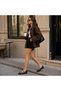Women's Daily Ballerina Shoes with Cross Straps and Buckle, Comfortable Flat Sole, Stylish Black Ballerinas - 4