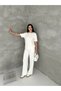 Women's Shiny Stone Print Detailed Top and Bottom Stylish Set - 2