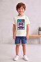 Boy's Black Game Printed T-Shirt - Level up Themed T-Shirt