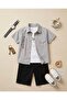 Boy's Holiday Linen Summer Set 3-Piece Summer Suit - 2