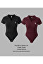 Polo Collar Ribbed Lycra Premium Bodysuit