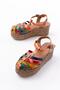 684-02 Tan Multi Orthopedic Genuine Leather Padding Women's Sandals - 3