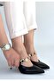 Conne Black Skin Stiletto Shoes - 3
