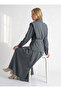 Women's Modal Fabric Skirt and Belt 2-Piece Set - Smoked - 3