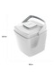 Insulated Portable Ice Cube Bucket Container [White, 2.5L] - 2