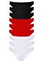9 Pieces Super Eco Set Lycra Women's Slip Panties Black Red White Mudanis