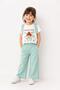 Girl's Strawberry Printed Wide-Legged Suit - 2