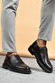 Genuine Leather, Thick Eva Sole, Men's Leather Shoes - 4