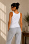 Women's Thick Strap Cotton Ribbed Undershirt Soft Textured // Pack of 3 - 2