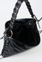 Women's Violet Black Lace Detailed Lined Zipper Closure Baguette Hand and Shoulder Bag - 4