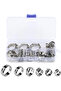 60pcs Stainless Steel Single Ear Hose Clamp Set Adjustable Gear Pipe Clamps Cinch Clamp Rings for... - 3