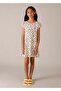 Girl's Combed Cotton Dress Beige