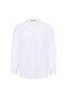 Hakim Yaka Oversize Long Sleeve Cotton Linen Shirt