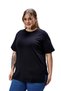Curve Plus Size Black and White 2-Piece Boyfriend Crew Neck Slit 100% Cotton T-Shirt - 7