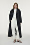 Shawl Collar Belted Brooch Detailed Black Giy Çık 0365 - 4