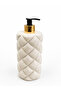Circle Inflatable Coat Design Liquid Soap Dispenser – Quilted Patterned Decorative Dispenser - 3