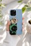 iPhone 15 Pro Max Compatible Launch Silicone Meow Cat Pattern Shock-Absorbing Case Blue