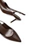 Women's Open Back Line Patterned Buckle Pointed Toe Thin Heeled Evening Dress Shoes 17330 - 7