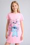 100% Cotton Disney Lilo & Stitch Short Sleeve Pink Dress for Girls H5515A826Sm - 3