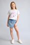 Crew Neck Printed Short Sleeve Gray T-Shirt Girls H7240A826Hs - 2