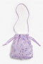 Lilac Flower and Sequin Detailed Girls' Bag