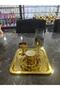 Aura Gold Coffee Presentation Set with Tray, Coffee Cup, Turkish Coffee Pot and Coffee Side Cup - Damat Kahvesi - 6