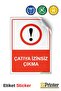 Trespassing on the Roof Warning Sign Sticker 15X21 cm