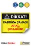 Attention! Factory Site Vehicles Can Be Driven! Isg Warning Sign Sticker 50X70 cm