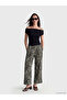 Lcwaikiki Classic Brown Leopard Patterned Women's Trousers