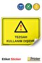 Counter Is Out of Use! Isg Warning Sign Sticker 70X100 cm