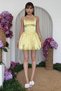 Women's Satin Balloon Skirt Halter Neck Mini Dress - Slim Fit Design - 7