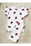 Girl's Strawberry Patterned Cotton Summer Shorts Set Comfortable Top and Bottom Set - 2