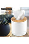 Silk Route - Napkin Case, Removable Bamboo/Wood Cover Plastic Tissue Box Holder - 2