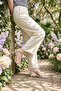 Selly Gold Ring Detailed Thin Strap Goblet Women's Heeled Sandals - White - 4